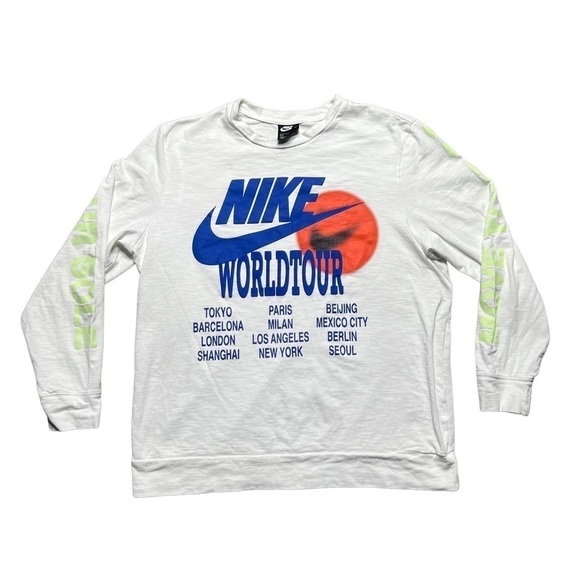 Nike Other - Vintage DEADSTOCK Nike World Tour Rare Crewneck Teeshirt Mens White Size XL